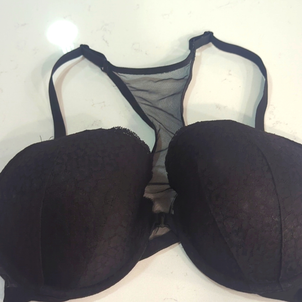 Black racer back bra
